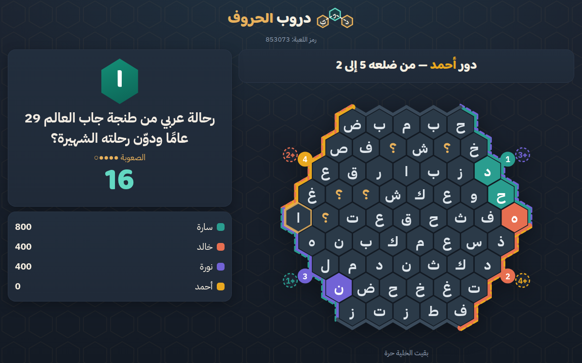 جلسة دروب الحروف على الشاشة الكبيرة